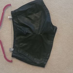 Vegan leather shorts size medium
